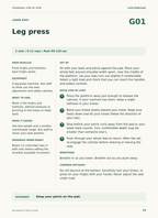 Actual exercise instruction page from the weight-loss guide